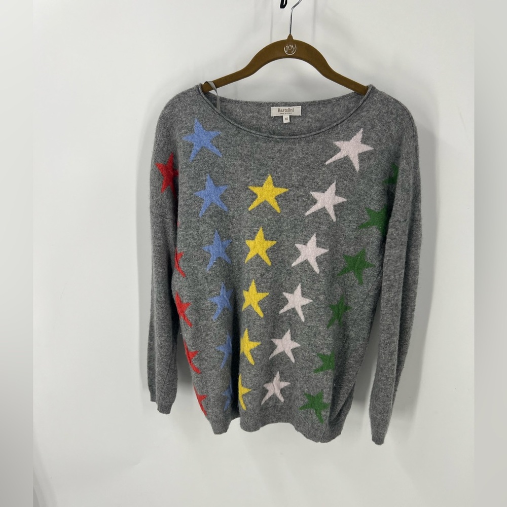Bartolini made an Italy star print cashmere wool blend M